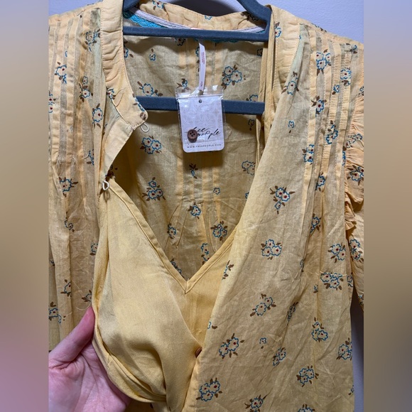 Free People Yellow Floral Midi Dress - Picture 5 of 5